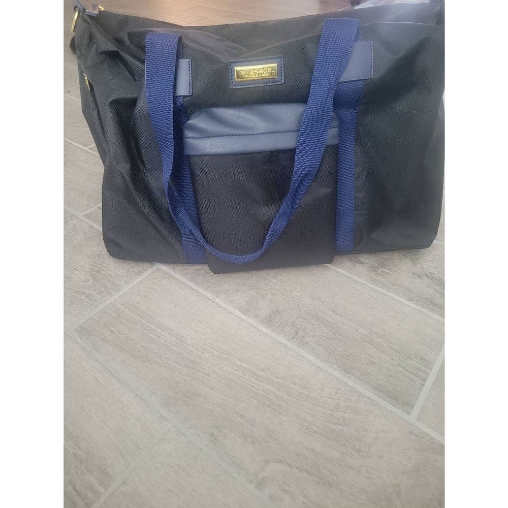 Versace‎ Parfums Duffel Bag Black and Blue